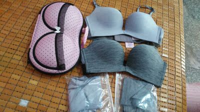 内衣收到不错，还送了个粉色包包😁