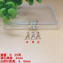 G18K Gold Emerald Agate Crystal Pendant Jade Clip Clasp