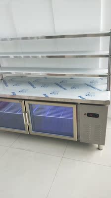 劲福冷藏工作台冰柜保鲜操作台平冷展示柜商用冰箱冷柜水吧奶茶店