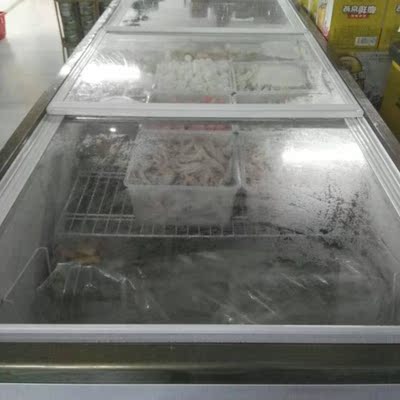 格盾超市组合岛柜展示柜商用卧式冰柜玻璃门冷冻速冻大冰箱海鲜柜
