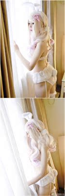 买来拍COS写真，自己搭配的兔子耳朵，很可爱ヾ(=ﾟ･ﾟ=)ﾉ喵♪喵♪喵♪喵♪喵♪~