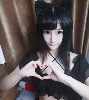 今天是小黑猫!这套搭耳朵好合适。