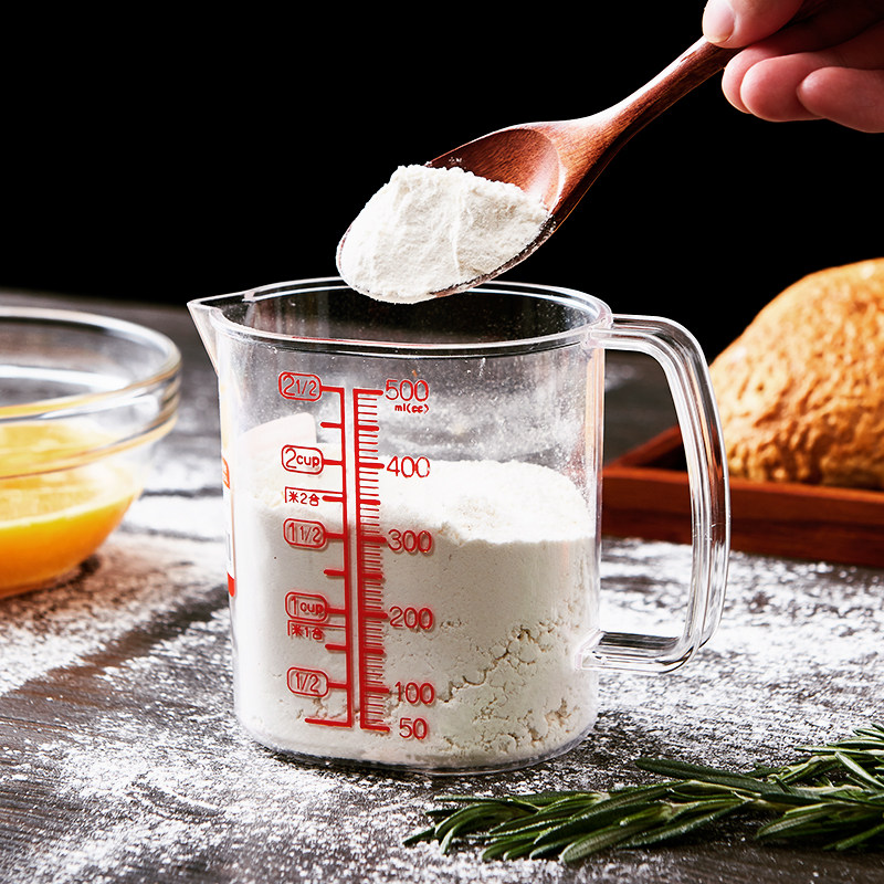 japan imported measuring cup with scale milk cup household 500ml plastic handle measuring cup kitchen baking tools