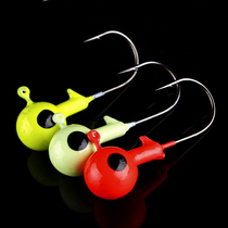 Soft insect lead hook hook hook special price can hang Soft Bait anti-hanging sea fishing bass catfish Black Fish three-color luminous Luya bait