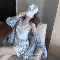 Japan camisole sleeveless nightgown female summer outer wear loose net red Hyun yf ball niche Home Services