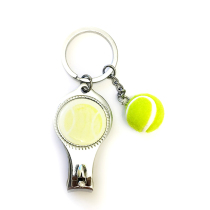 Tennis Creative Nail Knife Bottle Opener Multifunction Key Buttoned Keychain Pendant I Love Tennis Club