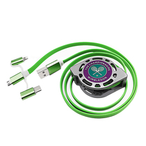 Wimbledon three-in-one mobile phone charging data cable Universal universal multi-function Android telescopic storage Apple Huawei