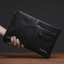 2021 new mens handbag first layer real cowskin fashion clutch soft leather envelope bag large capacity cowhide folder bag
