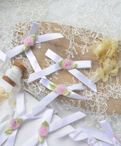 DIY handmade accessories bow headwear corsage material decorative doll clothes DIY make accessories White
