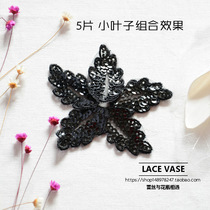 Sequin leaves lace small applique patch embroidery clothes flower stickers clothing wedding evening dress lace decals accessories