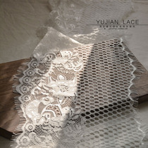 White eyelash accessories DIY fabric material dress skirt clothing eyelash lace wide lace