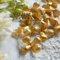 Wedding dress accessories scattered flowers diy sewing accessories petal material three-dimensional crinkle flower golden cloth petals