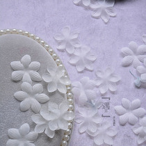 Three-dimensional pressing Zou yarn flower piece accessories head yarn wedding decoration flower handmade diy clothing decoration hot flower material