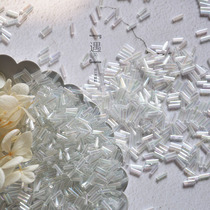 Phantom transparent tube beads wedding dress loose beads accessories diy jewelry accessories baby clothes handmade beaded material