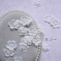 Three-dimensional pleated organza flower accessories handmade diy wedding veil decoration small flower doll clothing making material