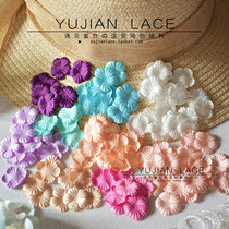 DIY clothing dotted with accessories n1 Mori system press crumpled petal mini flower Barbie wedding dress handmade material