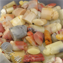 Shoushan stone Furong stone Small Chi tiger with shape elliptical seal Practice stone seal Seal carving material Stone material batch sale