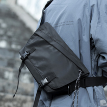 New Tide Single Shoulder Diagonal Satchel Bag Men Black 100 Hitch Backpacker Tide Card Casual Mailbag Light Cross Bag Mens Bag