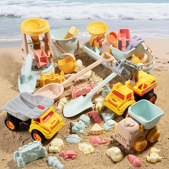 Children's beach toy car baby playing in the water and digging sand and soil tools hourglass shovel bucket playing in the sand and straw material thick set
Children's beach toy car baby playing in the water and digging sand and soil tools hourglass shovel bucket playing in the sand and straw material thick set