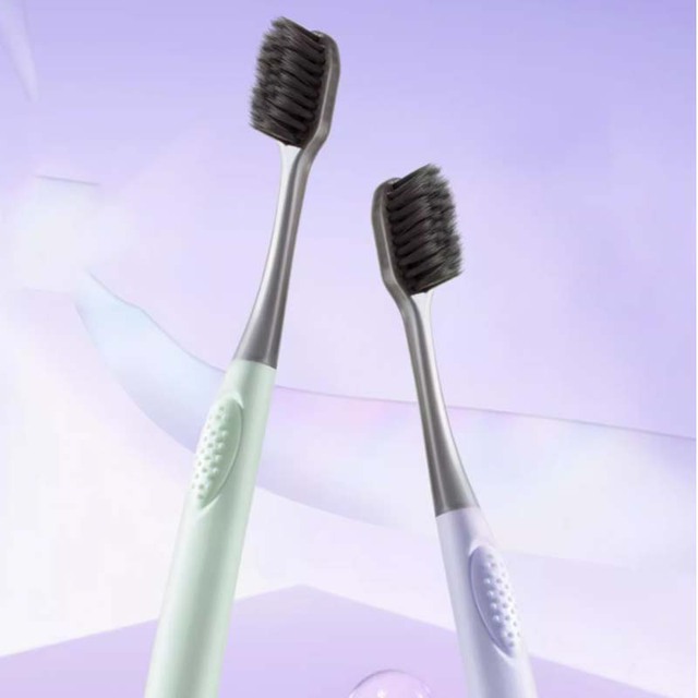 舒客炭丝牙刷专用男女士成人软毛情侣月子小头家庭装家用舒克2支_爱购