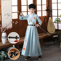 Han clothing boy 2021 new man martial arts flying fish suit childrens antique Chinese wind show summer