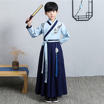 Boy Han Tang Young Tangwear Childrens Antique Super Fashion Superfantasy Set China Wind-thickening Long-sleeved Performance Clothing Spring and Autumn