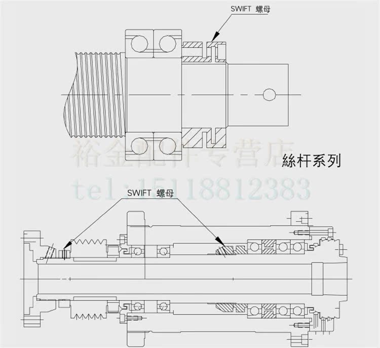 r型m8-m20x1.5p径向锁紧螺母机床精密缩紧锁定丝杆锁紧圆螺母螺帽