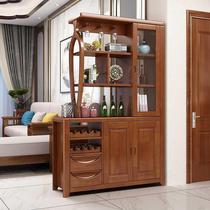 Solid wood wine cabinet shoes cabinet integrated by wall living room home entrance door to door 1 3 m Xuanguan partition screen door hall cabinet