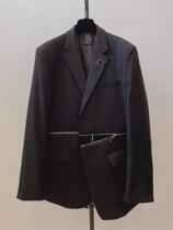 2021 Fashion Trendy Single Product Detachable Zipper Decoration Business Korean English Gentleman Joker blazer