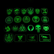 PVC outdoor luminous velcro armband badge badge rubber chapter medal 1000 kinds(send hair surface)