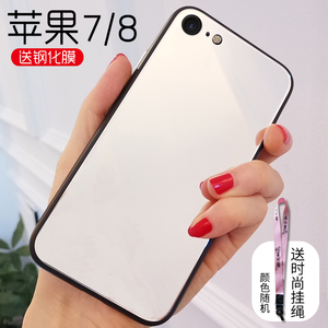 苹果7plus手机壳iphonex套XR补妆自拍镜子iphone8网红镜面手机壳xs玻璃ixr女款6s潮牌xs max明星同款i7韩6p