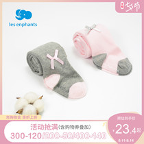 Li baby room baby clothes accessories Female children sweet and cute bow pantyhose Girls socks spring and autumn models