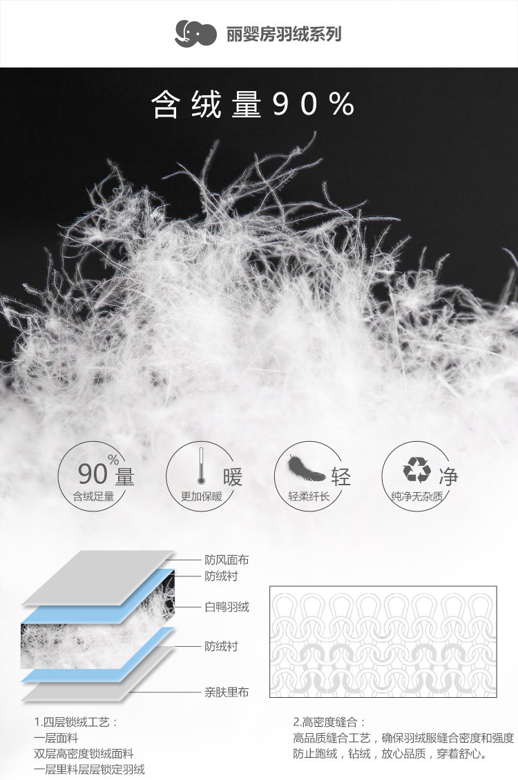 丽婴房童装 女童冬装羽绒服外套儿童尼丝纺羽绒马甲厚款 2017新款_7折