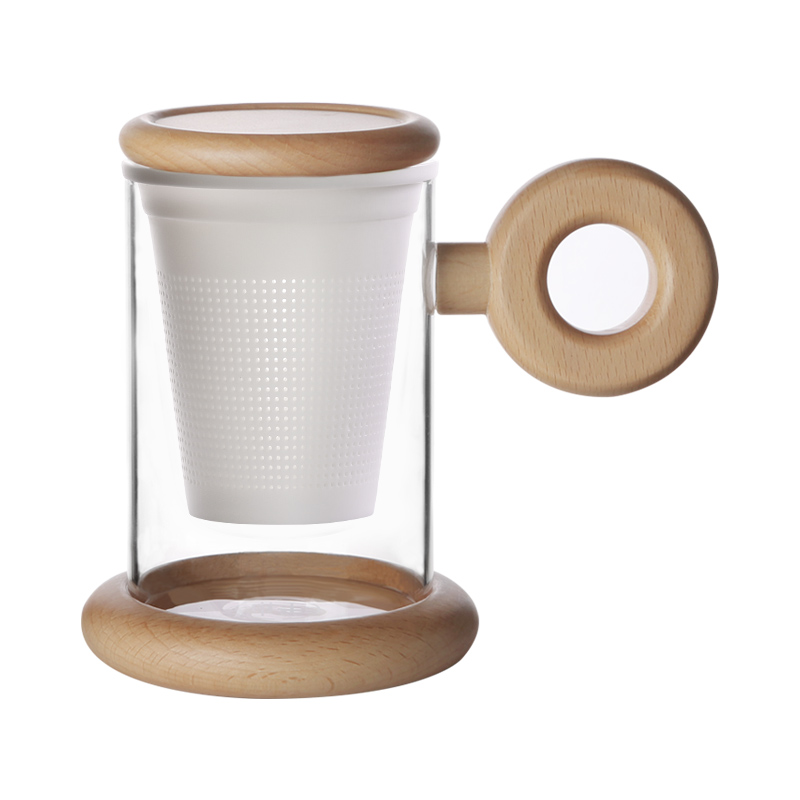 Japanese creative high borosilicate glass tea cup move household art ceramic cups tank filter glass