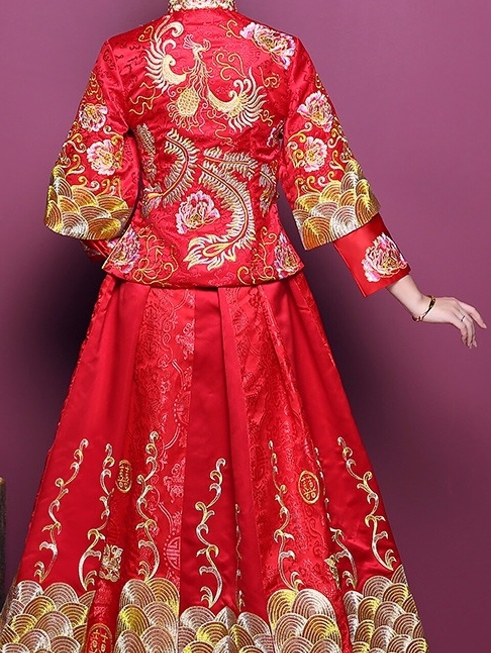 愿白新娘中式礼服秀禾服婚纱秀和服