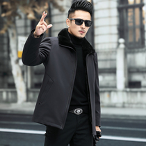 2020 winter new Parker service mens mink liner lapel mid-length fur one-piece mink whole mink mink coat