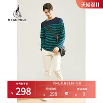 Beanpole Autumn New Men's Casual Cotton Striped Embroidered Long Sleeve T-Shirt Sweatshirt