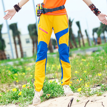 Outdoor summer thin quick-drying trousers women perspiration breathable slim stretch sports hiking fast-drying trousers women