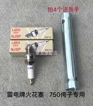 Yangtze River 750 spark plug Lightning brand spark plug mouth sub side three wheel accessories Hailing 750 motorcycle spark plug