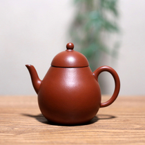 Taiwan Reflux Purple Sand old pot Qing Dynasty famous sketch 130cc Meng Chen handmade old Zhu mud single hole high pear-shaped
