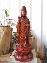 Flower pear wood carving Nanhai Guanyin Bodhisattva Pendant Buddha Viewing Echweling Falunghua House