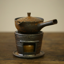 Japanese crude ceramic cooking tea stove alcohol stove alcohol stove candle lamp base warm tea side pot set