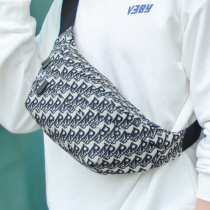 Trend small backpack boys casual letter chest bag Ladys cross-body bag sport outdoor canvas youth college student bag