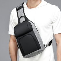 Chest bag mens Korean version large capacity one-shoulder cross-body bag fashion simple shoulder bag casual youth tide brand mens small backpack