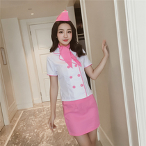 Sexy stewardess uniform bag hip seduction lingerie sex suit Passion Nightclub skirt 1040-NHBA