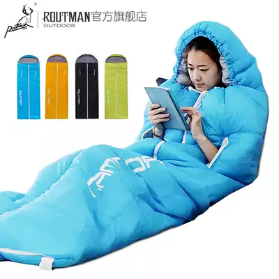 Luttman cold-proof sleeping bag adult outdoor indoor single dirty autumn and winter thickened adult office portable