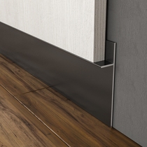 Aluminum alloy skirting line Concealed tile floor material Wall paste invisible embedded sweeping foot floor line Floor heating edge strip