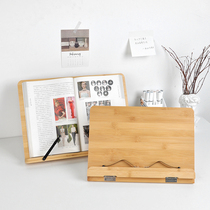 ins wooden multifunctional Reading Rack student reading shelf artifact ipad computer bracket desktop book Post