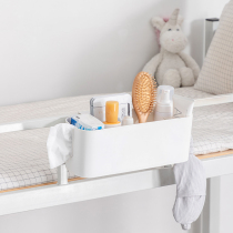 Student dormitory bedside hanging basket up and down bed side storage box mobile phone storage basket paper towel storage box basket free of punching