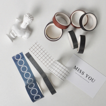 Value-added 10 rolls are recommended to Korean ins solid color washi tape DIY retro color Morandi hand account tape